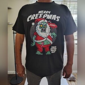 Merry Creepmas Black Graphic Tee 2XL